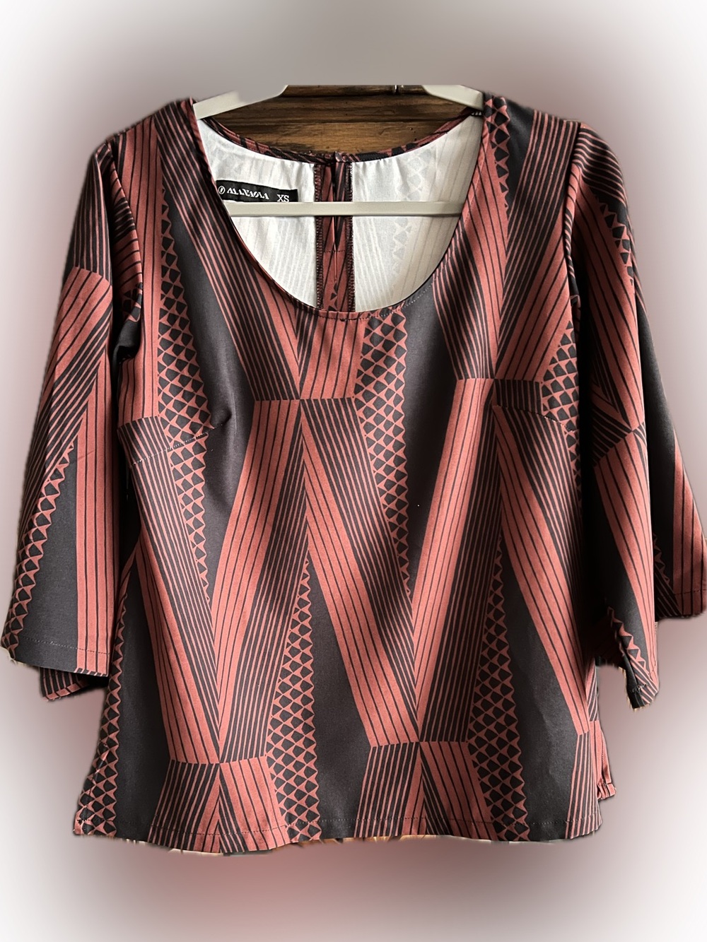 Manaola Burgundy Tribal Blouse